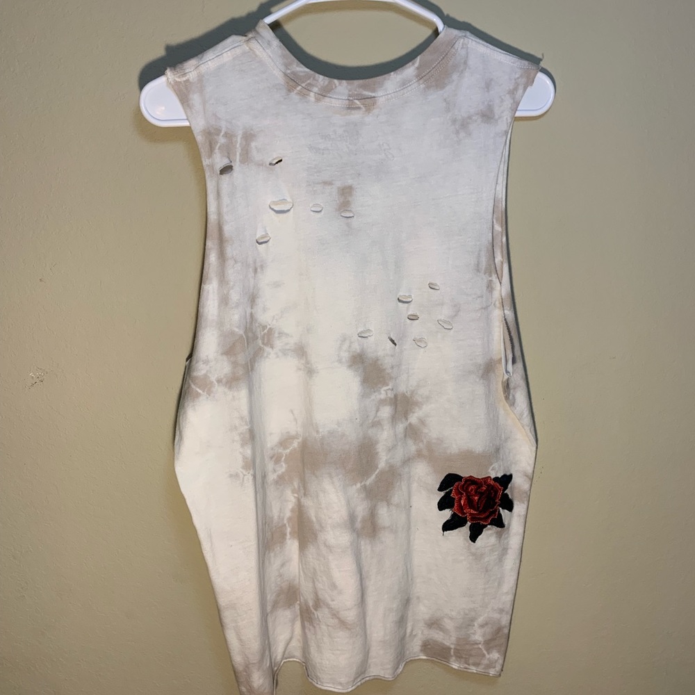 Light-Washed Ripped Muscle Tee - Picture 2 of 4